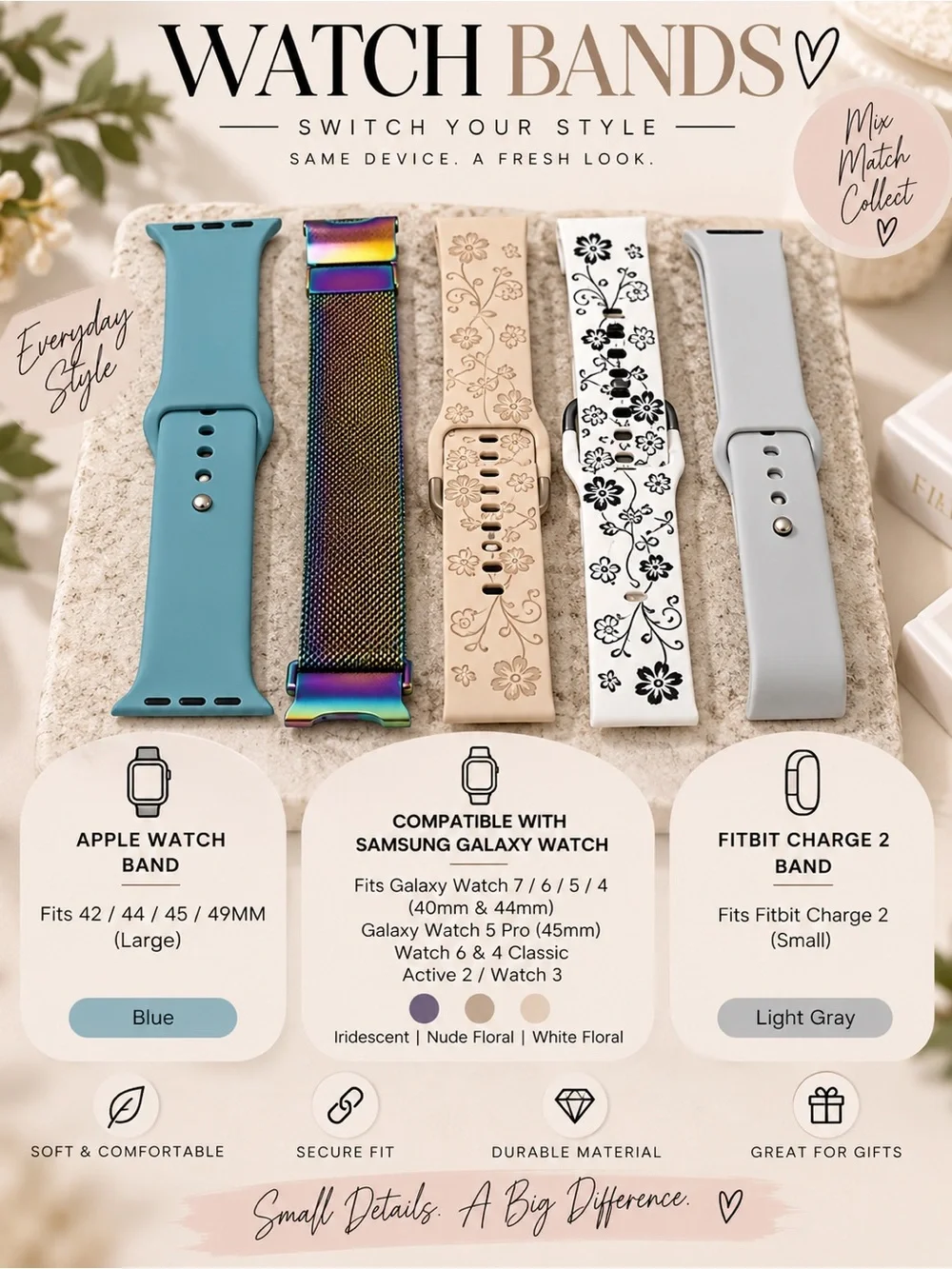 Watch Bands – Multiple Styles & Sizes